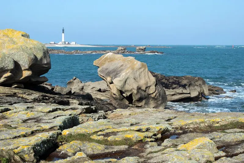 Vue de la côte de l'île de Sein